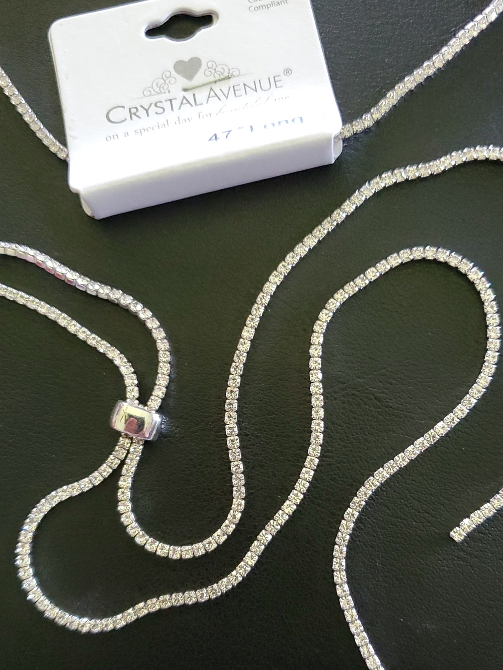 Rhinestone Tennis Bolo Necklace